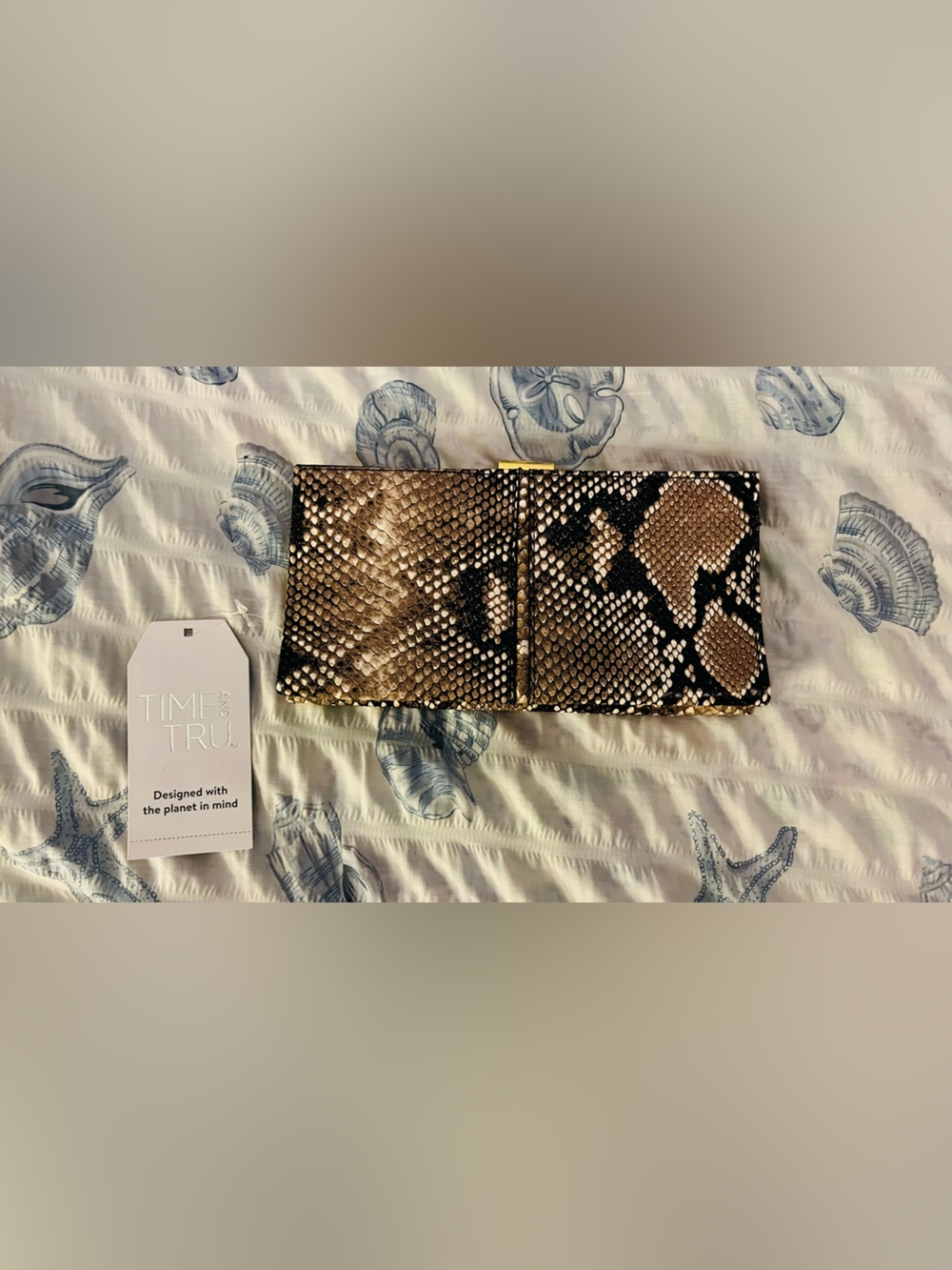 Snake Print Clutch Wallet